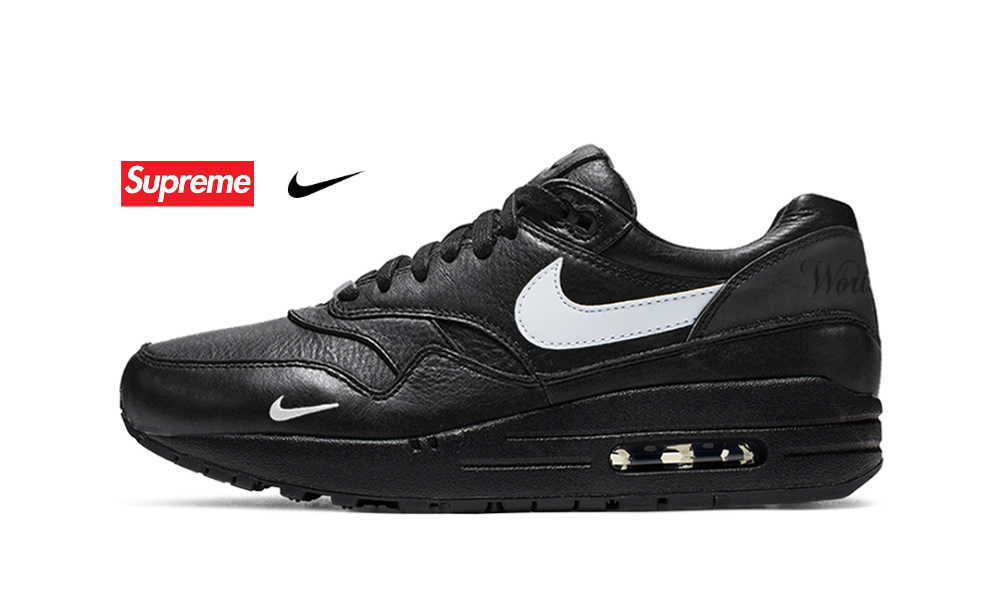 Supreme X Nike Air Max 1 87 'Black & White'