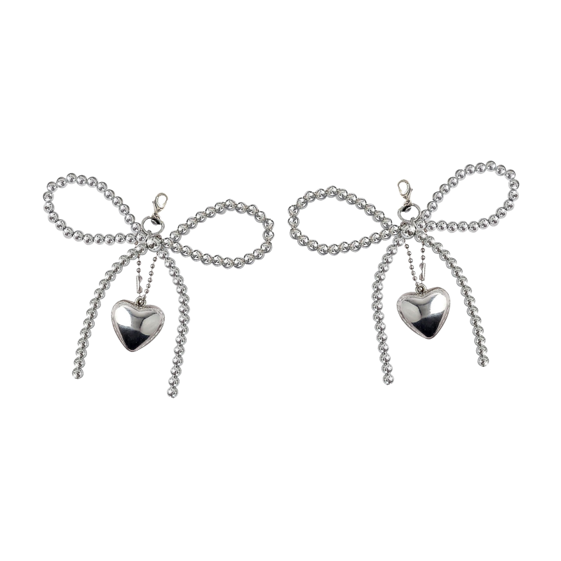 Silver Shoe Lace Charms (2x)