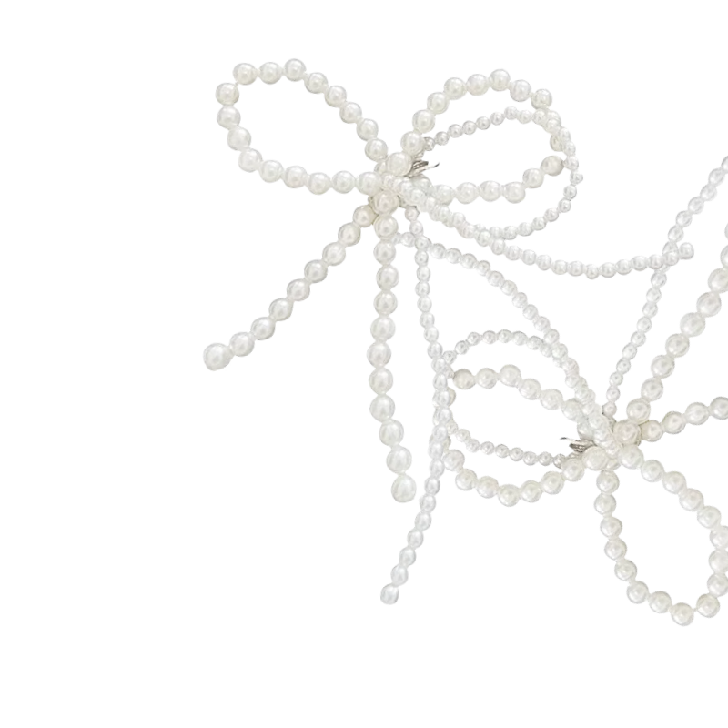 Pearl Shoe Lace Charms (2x)