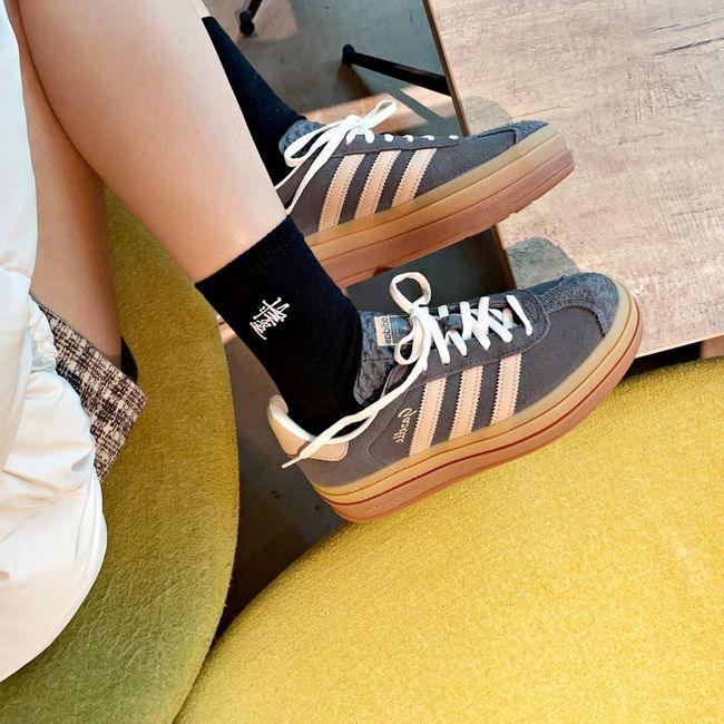 adidas Gazelle Bold Grey Magic Beige Gum (W) - Sneakerhype