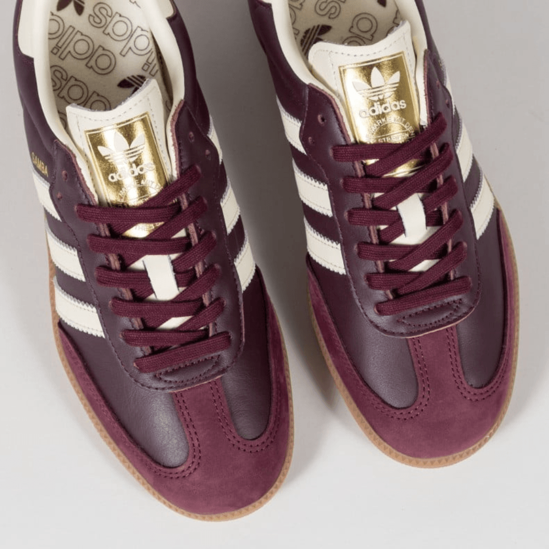 adidas Samba OG Maroon Gold Metallic (W) - Sneakerhype