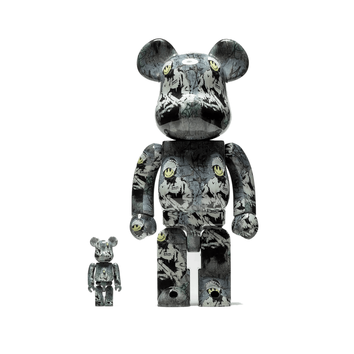 400% & 100% Bearbrick set - Riot Cop (Brandalism x Banksy)