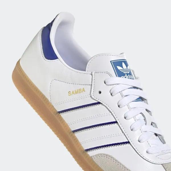 adidas Samba Leather 'Cloud White Lucid Blue' - Sneakerhype