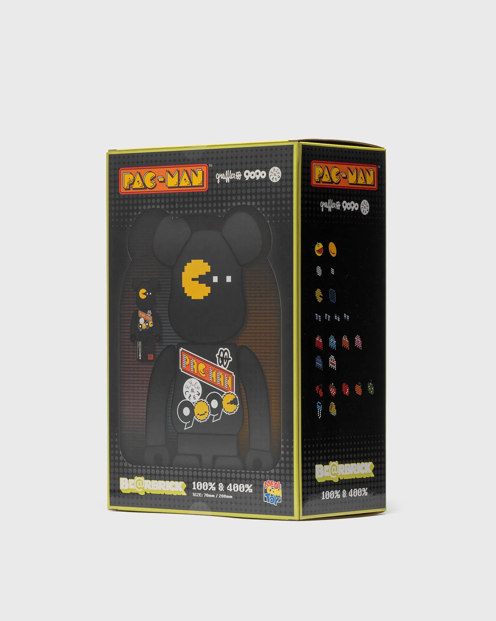 400% & 100% Bearbrick Set - Pac Man x Grafflex (9090 x S.H.I.P & Crew)