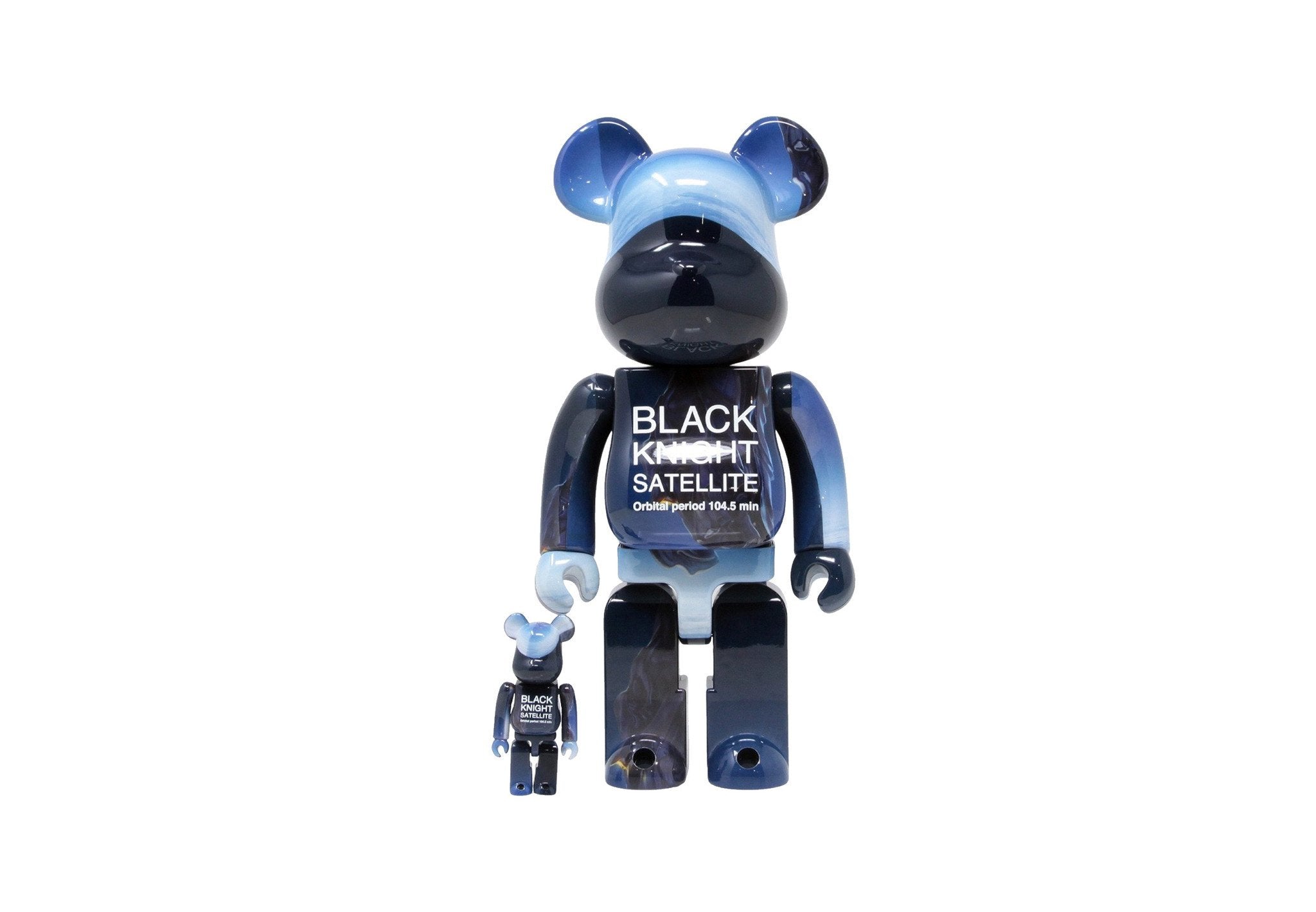 400% & 100% Bearbrick Set - Black Knight Satellite